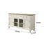 Buffet en bois massif blanc à quatre portes Modern