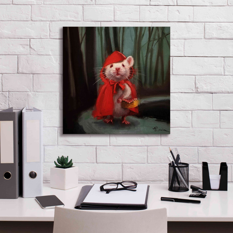 «Little Red» par Lucia Heffernan, H 18 po x l 18 po x P 0,75 po