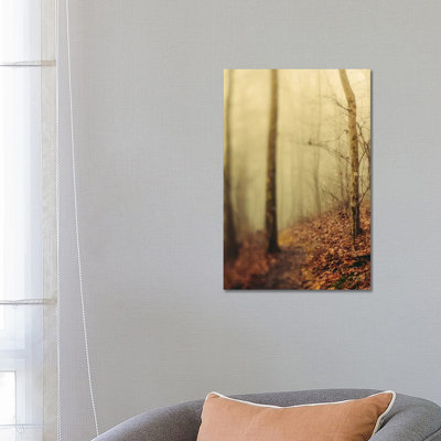 Trees In Fog III - Wrapped Canvas Print