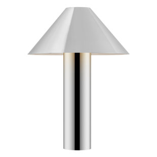 Cheri 20.5 Inch Chrome/White Metal Table Lamp