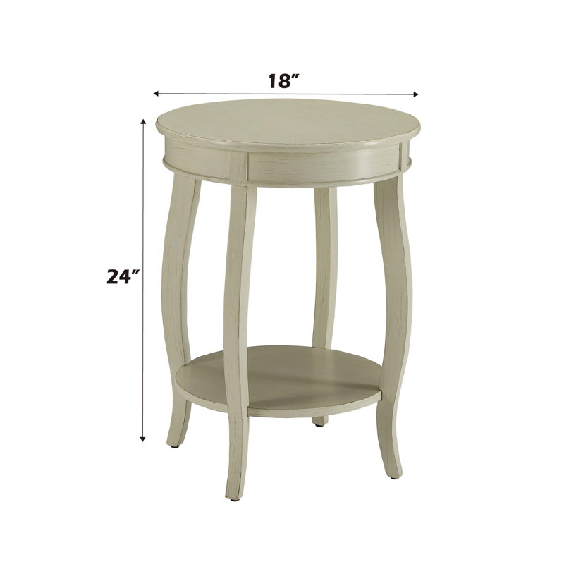 Aberta End Table, Antique White