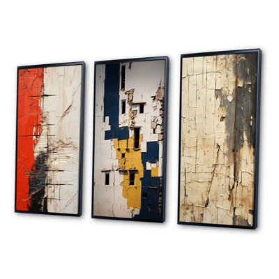 "Hier, histoire I", 3 pièces sur toile