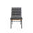 Lahni Set of 2 Dark Gray Boucle Fabric Dining Chairs with Black Iron Legs-1227547554