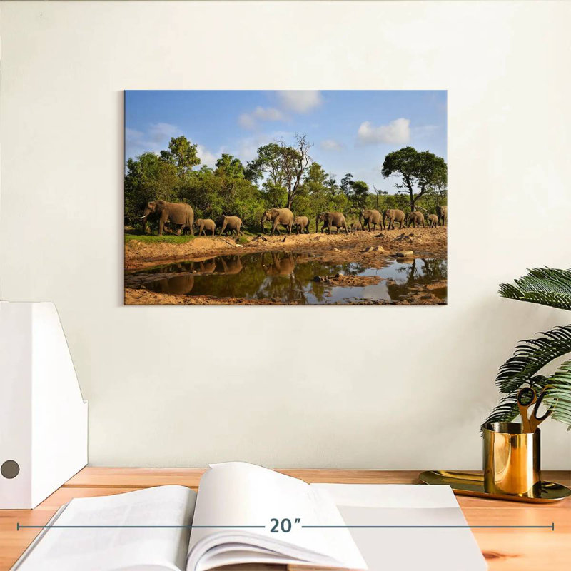 Brampt Kruger Park Elephants, 8" H x 12" W