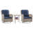 Ensemble de conversation pour patio en osier 2 personnes avec chaises et table-2092233271