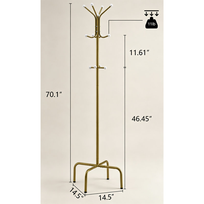 Freestanding 12 - Hook, Gold