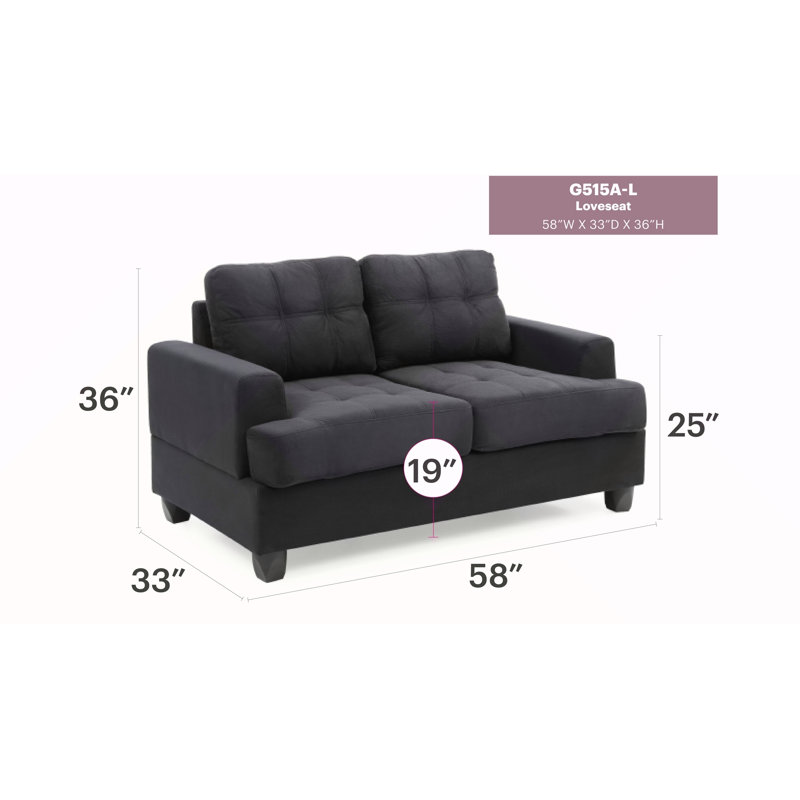 Causeuse Cozy, Noir