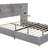 Queen Size Platform Bed With Upholstered Headboard And USB Ports