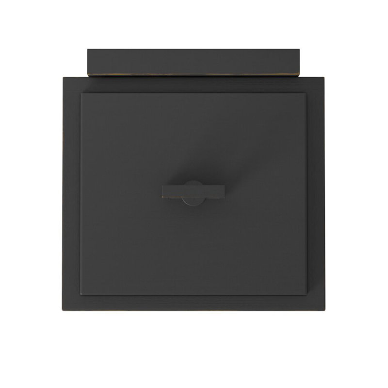 Republic Black 1 - Bulb Outdoor Wall Lantern, Oil Rubbed Bronze, 16" H x 7" W x 7 D