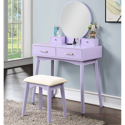 Ensemble de coiffeuse et tabouret Liannon