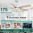 52 Inch Crystal Ceiling Fan With Light, Modern Quiet DC Motor Reversible Chandelier Ceiling Fan For Living Room