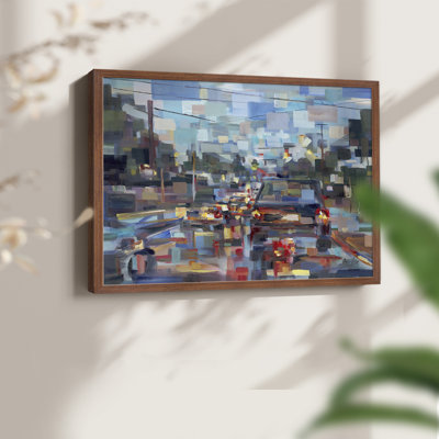 Red Traffic -Framed Print - Restickable