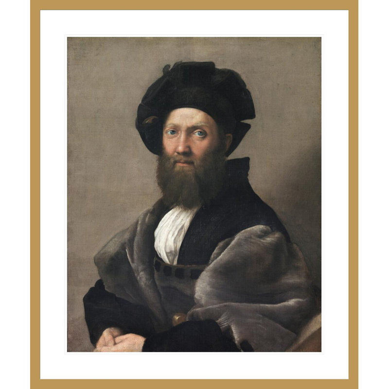 Baldassare Castiglione par Raphael, impression giclée sur cadre, H 39,71 po x l 33,5 po
