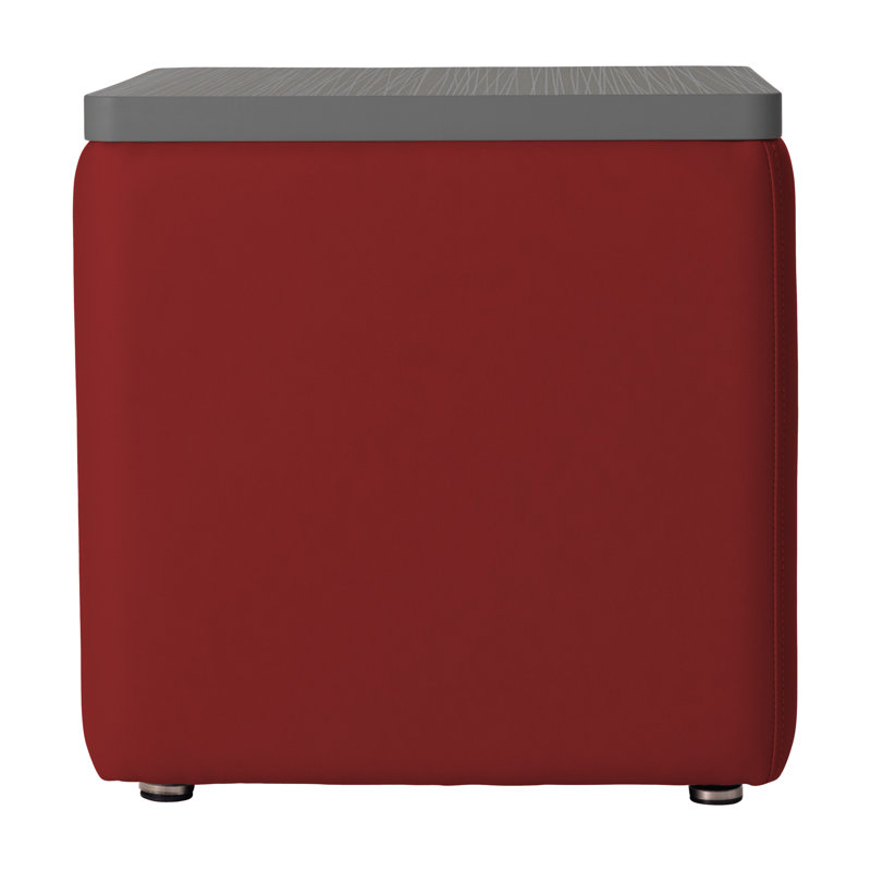 Pro Series Upholstered Square Ottoman Table, Red/Cosmic