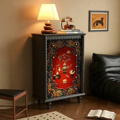 Armoire de rangement à 5 tiroirs en bois massif
