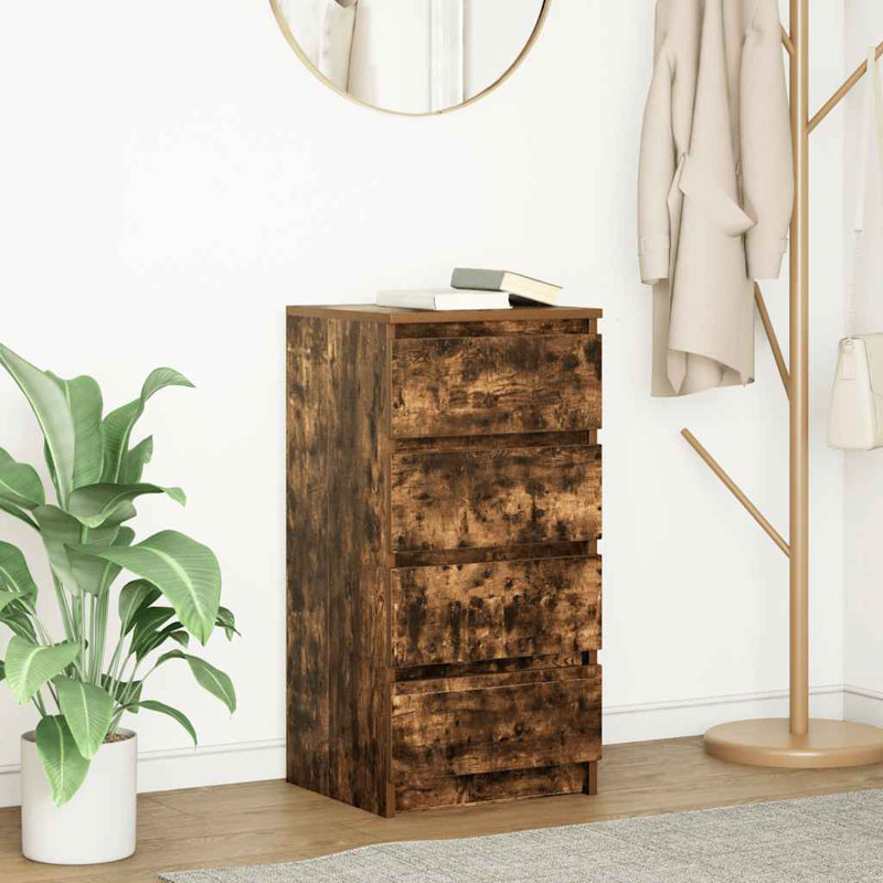 Sideboard 37.5X35x76 Cm Engineered Wood, Smoked Oak