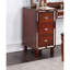 Tabouret de meuble-lavabo traditionnel couleur cerise, options de rangement spacieuses, siège élégant, placage de peuplier, bois d'hévéa