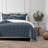 Shay Broad Ticking Stripe Dark Denim Cotton Comforter Set  8 Piece-109897309