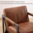 Tufted Full Grain Genuine Leather Accent Lounge Chair-290590094