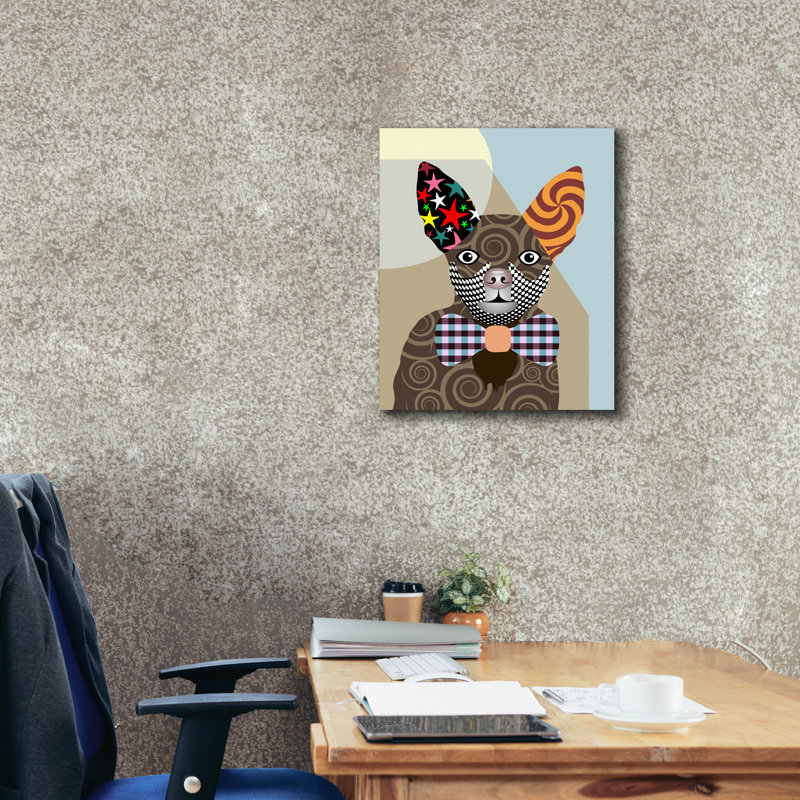 " Chihuahua Dog " by Lanre Adefioyue, 24" H x 20" W x 0.75" D
