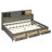 Full Size Gray Wooden Daybed With Storage Function, Shelf, And Device - Charging Outlets For Electronics Daybed, Offering 3 Drawers, Tech-802117100-802117105
