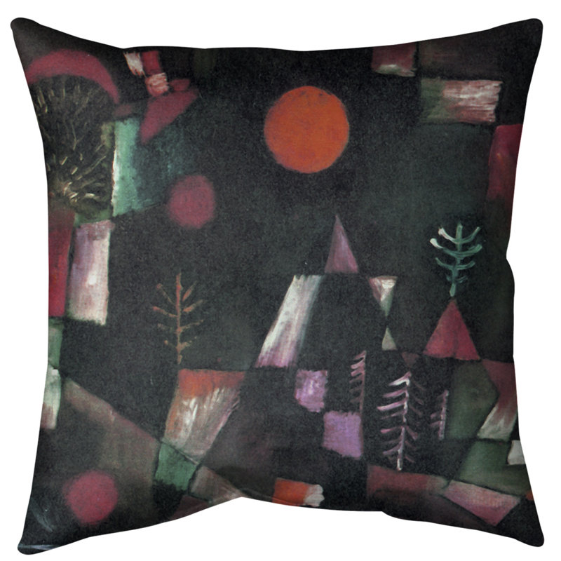 Coussin Paul Klee, 40 po x 40 po, Rouge