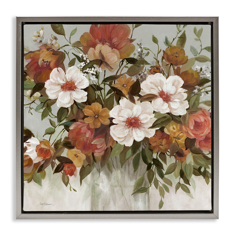 Cadre flottant Mute Vibe, design par Carol Robinson, H 25 po x l 25 po, Cadre flottant gris lustré