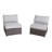 Fully Assembled Rattan Wicker 2-Person Seating Set With Cushions