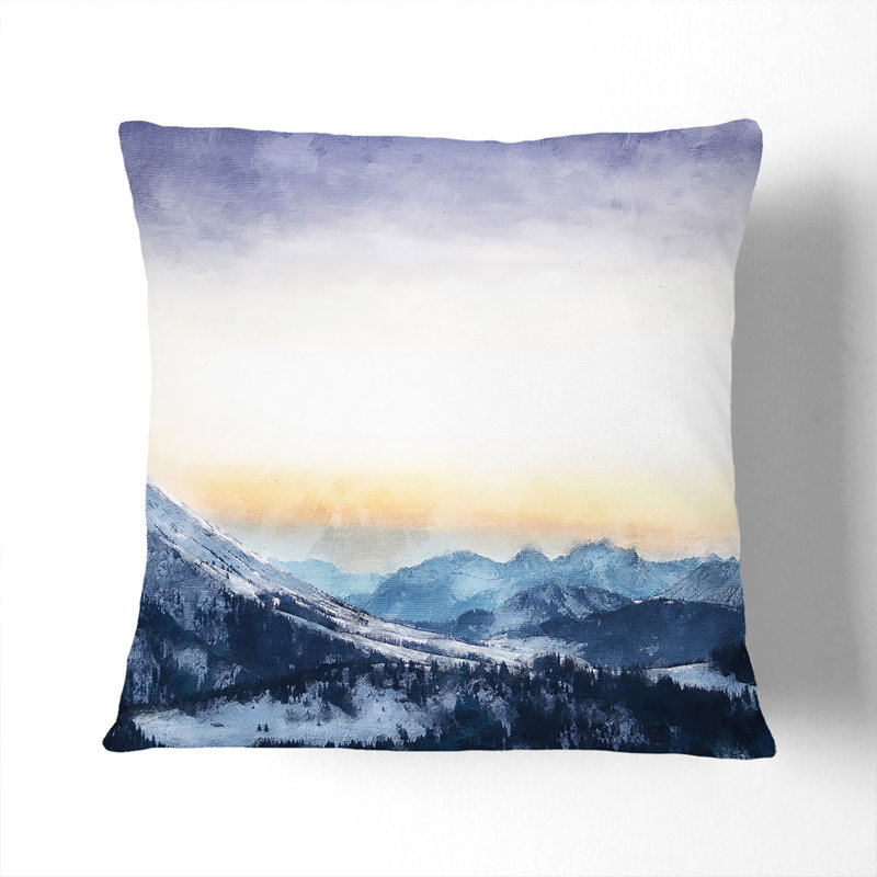 Sky Above the Mountain Cushion with Filling, 40cm H x 40cm W x 15cm D