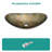 Artistic Tempered Glass Elegant Gold-Foil Glass Vessel Sink With Chrome Pop-Up Drain-124471403