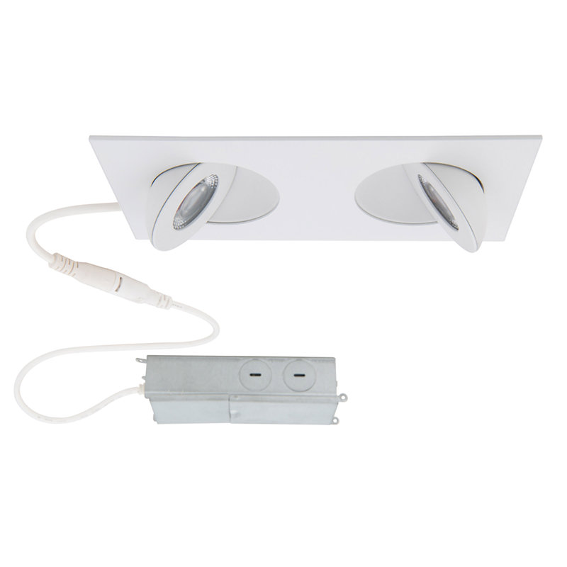 White Aluminum 3.5'' LED Recessed Lighting Kit