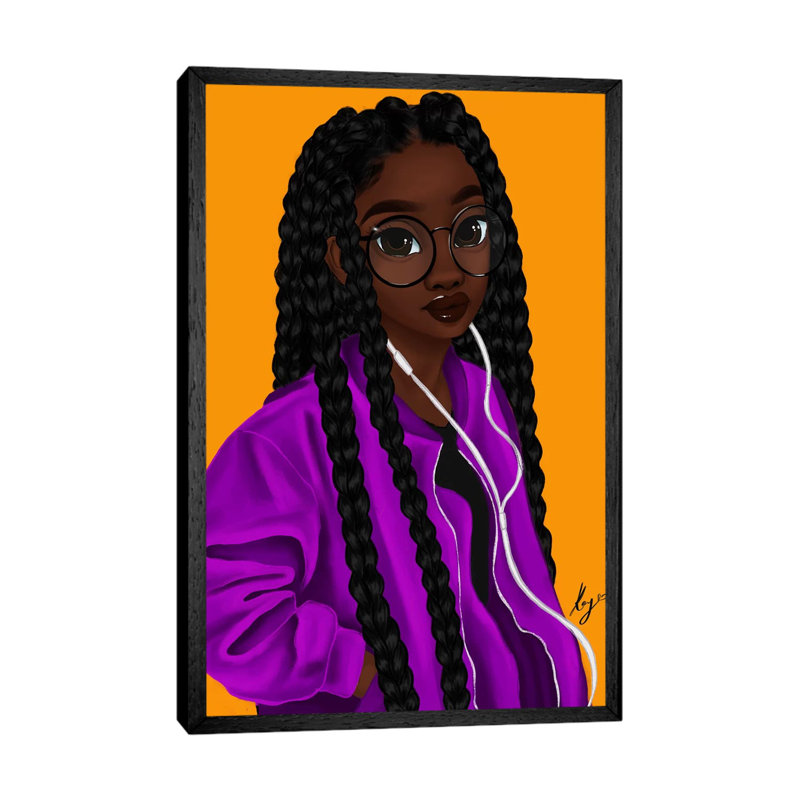 Music by Princess Karibo - Print on Canvas, Black Framed, 101.6 cm H x 66.04 cm W