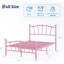 Base de lit plateforme en métal en forme de cœur avec tête et pied de lit, support de lattes robuste et rangement sous le lit, aucun sommier nécessaire-279370369-279370370