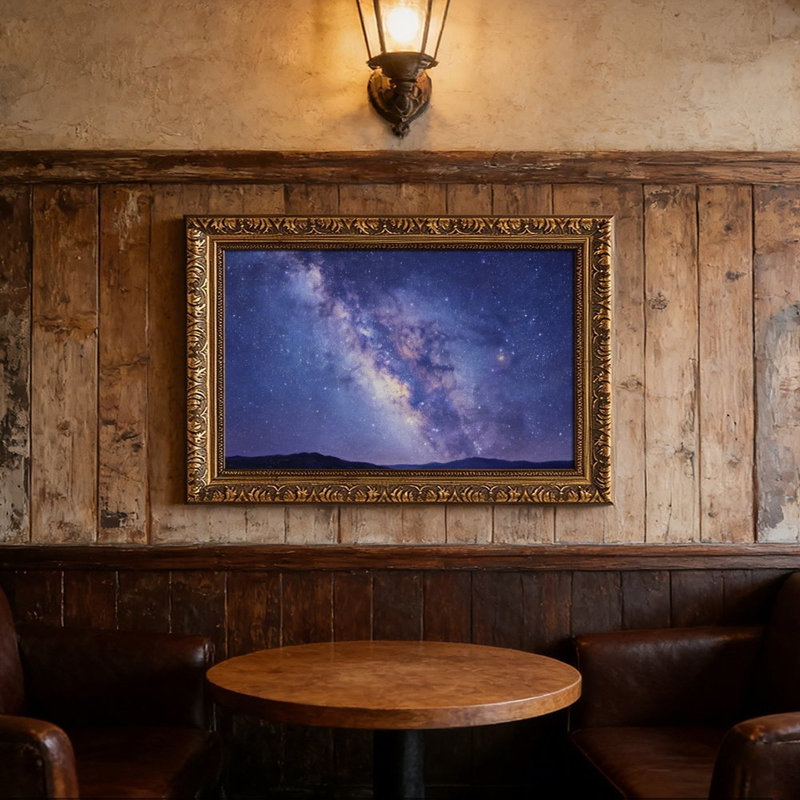 Cadre Milky Way Sky PrintOrnate - cadre décoratif doré pour art, L 24 po x l 36 po