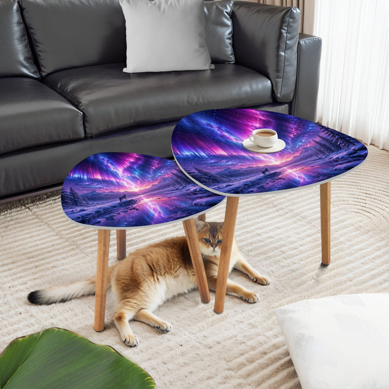 Ensemble de 2 tables basses gigognes Triangle Nest