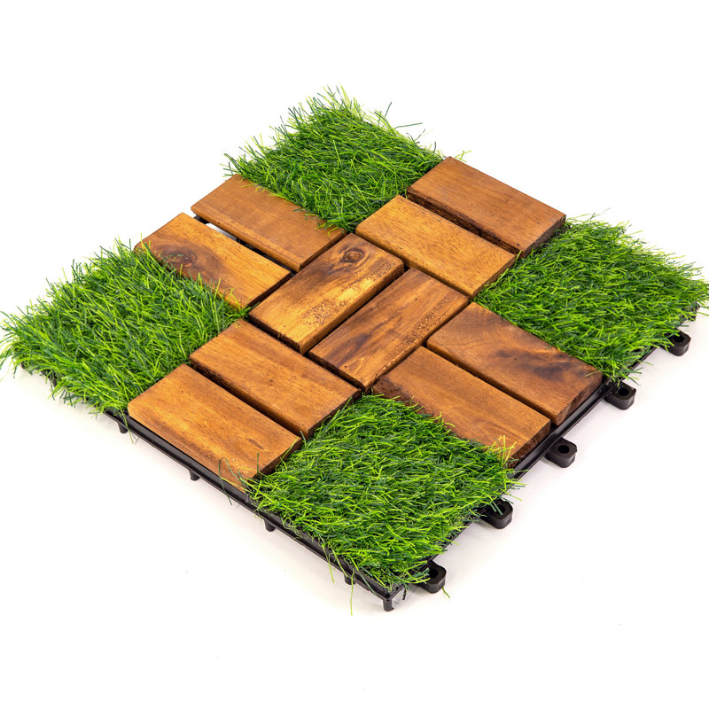 12" X 12" Solid Wood Interlocking Deck Tile (Set Of 30)