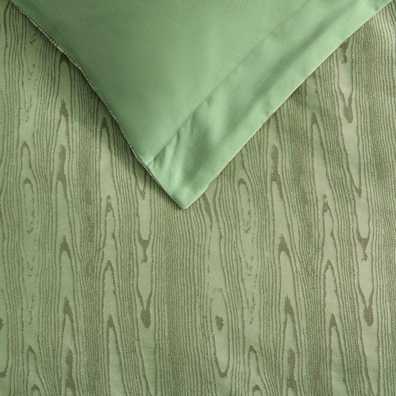 Martha By Martha Stewart Reversible Duvet Cover Set, Housse de couette très grand et 2 très grandes t, Green Wood & Shiplap