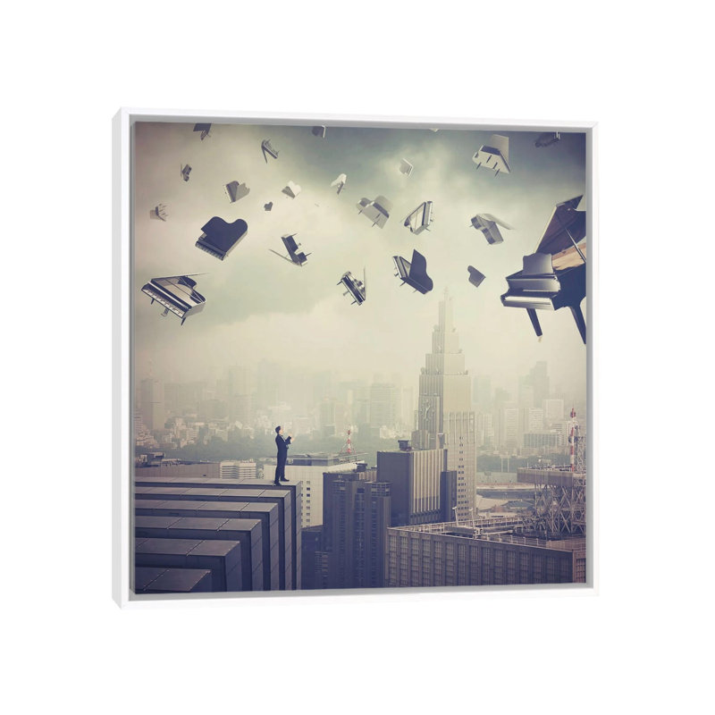 « Last Symphony » par Evgenius j Soloviev-impression d’art graphique, H 26 po x l 26 po x P 1,5 po, Toile blanche encadrée