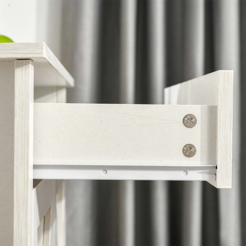 Buffet de style ferme avec porte de grange, parfait pour le rangement de la cuisine et un décor rustique.