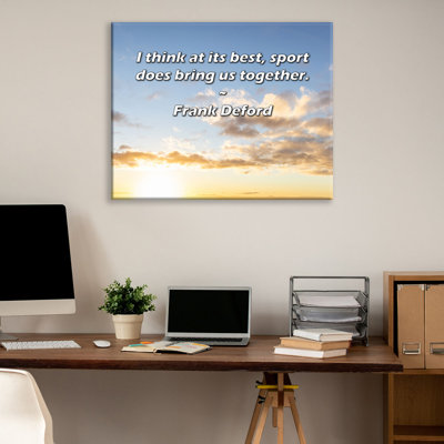 Astoria Grand Gallery Wrapped Canvas By Frank Deford: "I think at its best, sport does bring us toget
