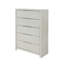 Commode de rangement moderne en bois beige à 5 tiroirs pour chambre à coucher