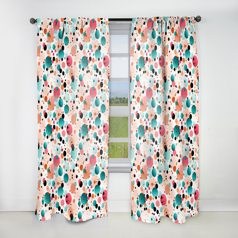 Motif marocain à pois II - rideau abstrait - rideau obscurcissant - 1 panneau, L 52 po x L 95 po