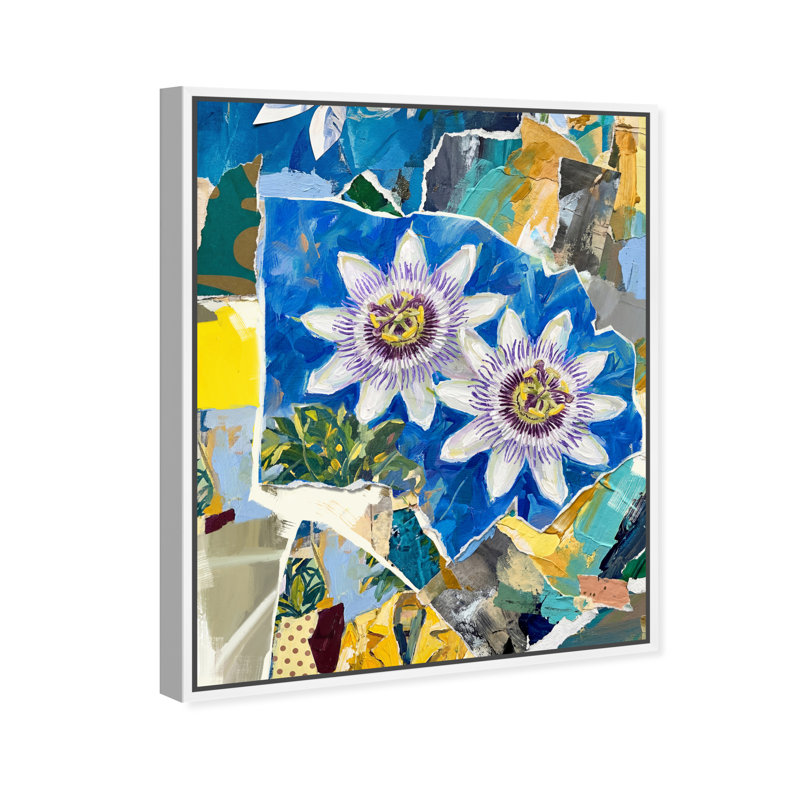 Blue Spring Print by Oliver Gal, 31"H x 37"W, White Floater Frame