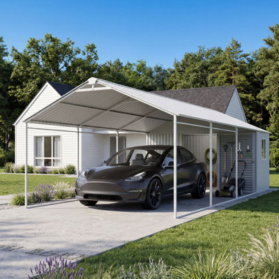 Abri d'auto robuste 12 x 25 pi avec remise