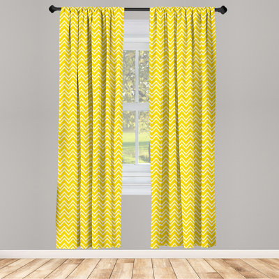 Chevron Semi-Sheer Roid Pocket Sliding Panel