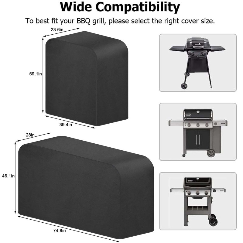 Deago Grill Cover, 46.1" H x 74.8" W x 28" D