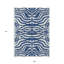 Tapis intérieur lavable à motif animal bleu marine 9 pi x 12 pi