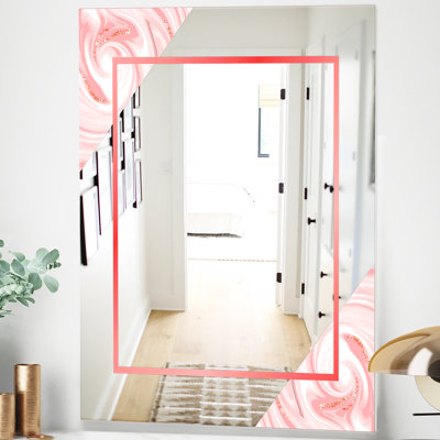 Marble Mid-Century Modern Accent Mirror