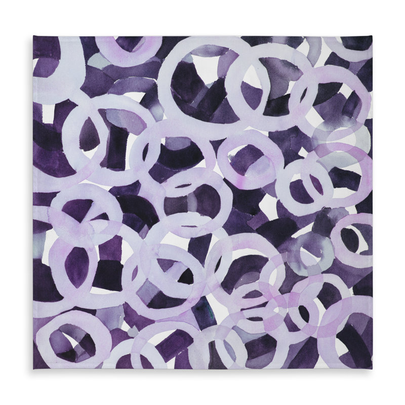 Abstract Purple Circles Tablecloth - Bedroom Pattern Decor