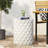 Outdoor Geometric Dimensional Diamond Pattern Side Table